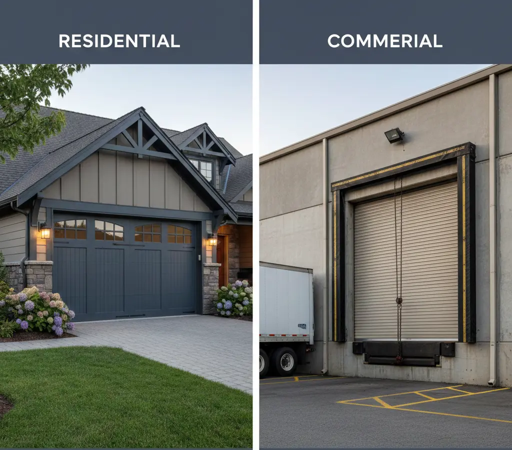 Residential vs Commercial Garage Doors