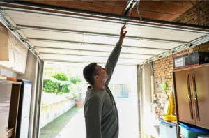 garage door repaired by technician
