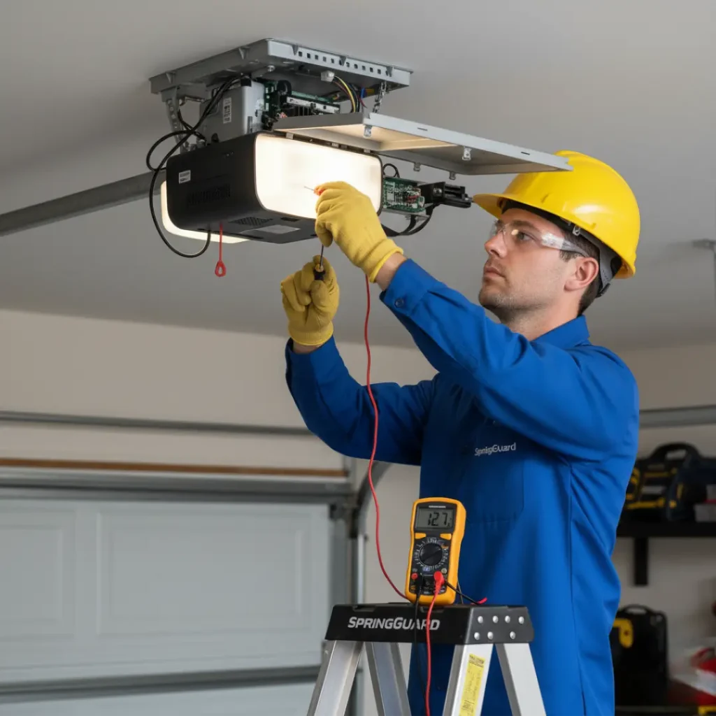 technician using a multimeter