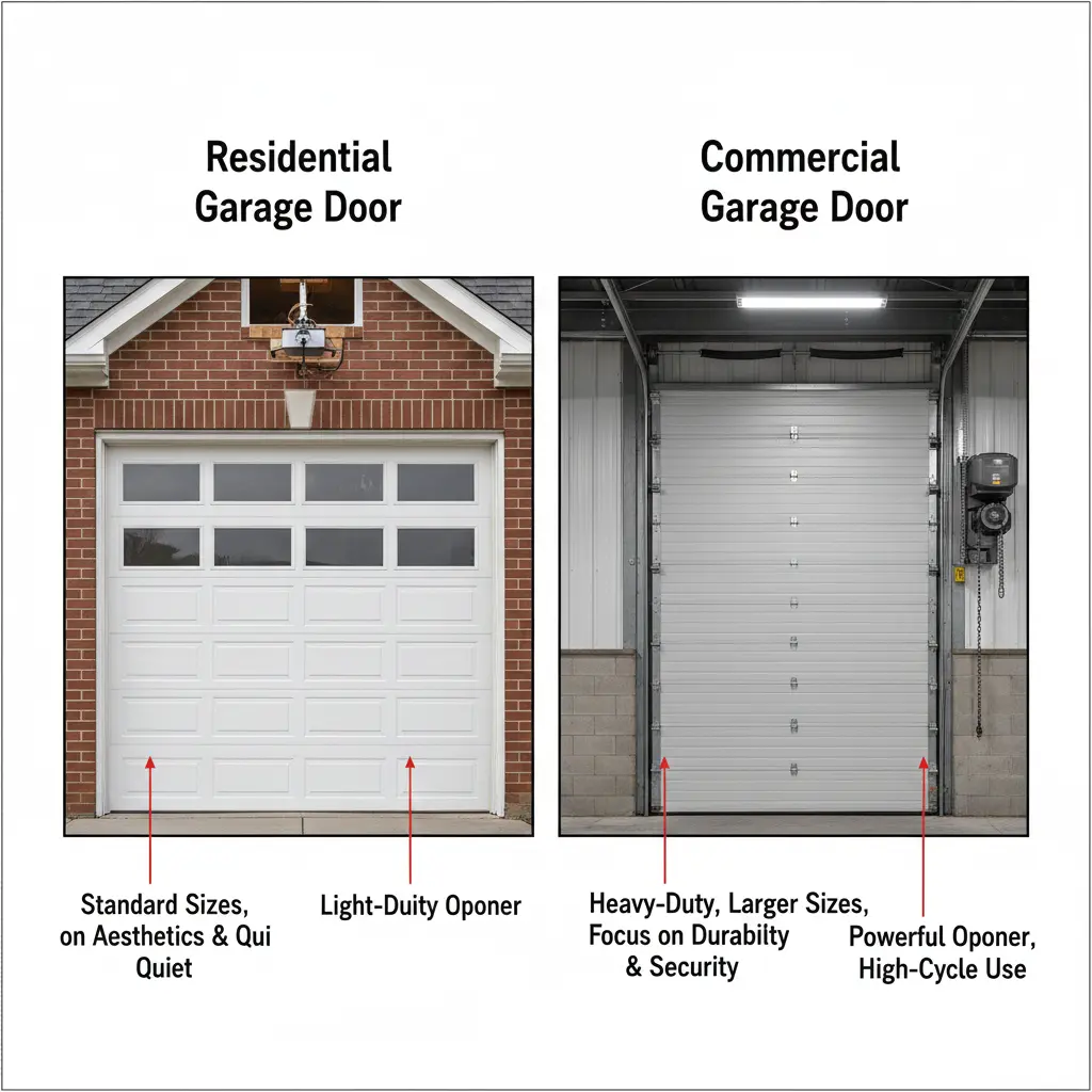 Residential vs Commercial Garage Doors: Key Differences