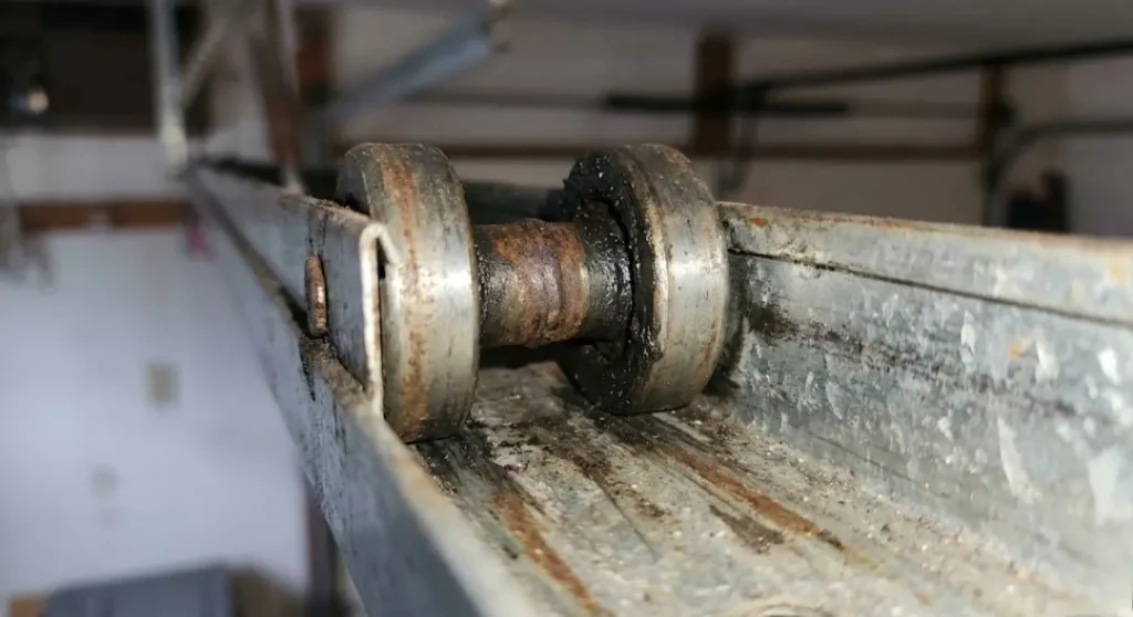 worn steel rollers