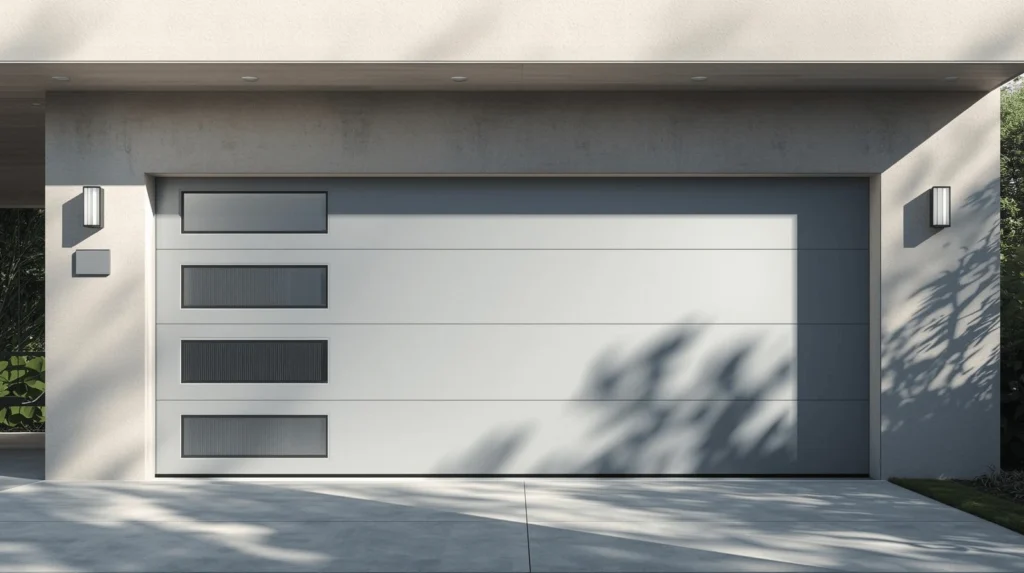 Newly installed smart garage door