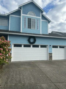 White garage door installed in Kirkland WA