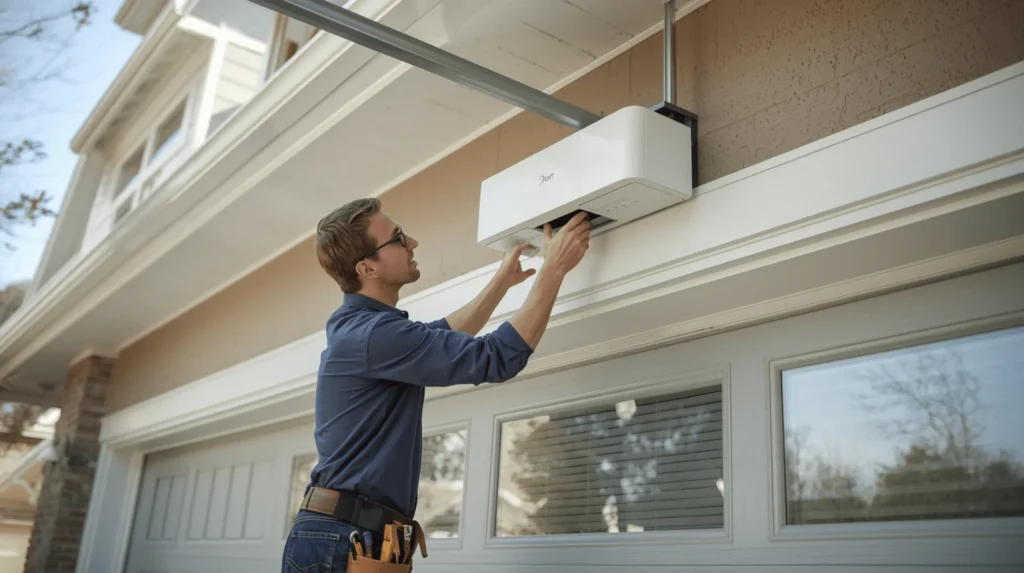 Installing an overhead sensor for smart garage door