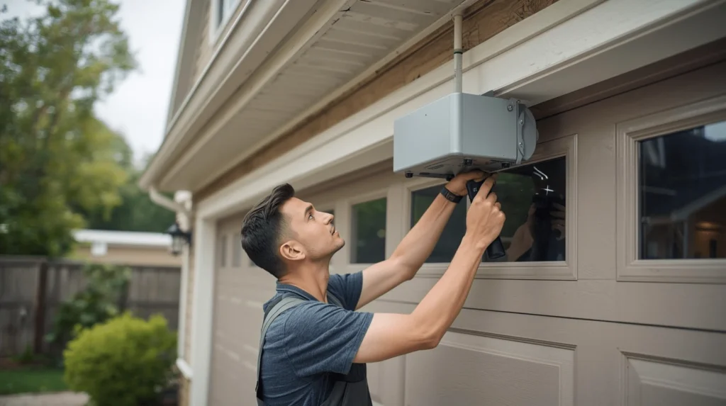 Installing an overhead sensor for smart garage door