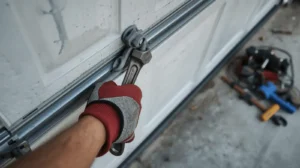 Hand tightening garage door bolt