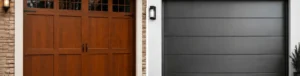 Wood and steel garage doors comparison exterior
