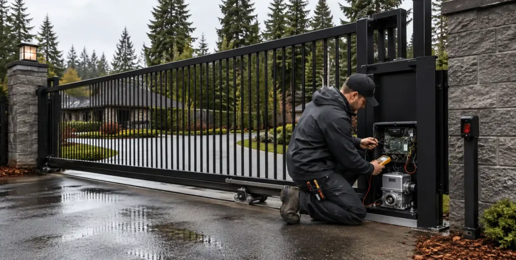 Automatic Sliding Gate Installation